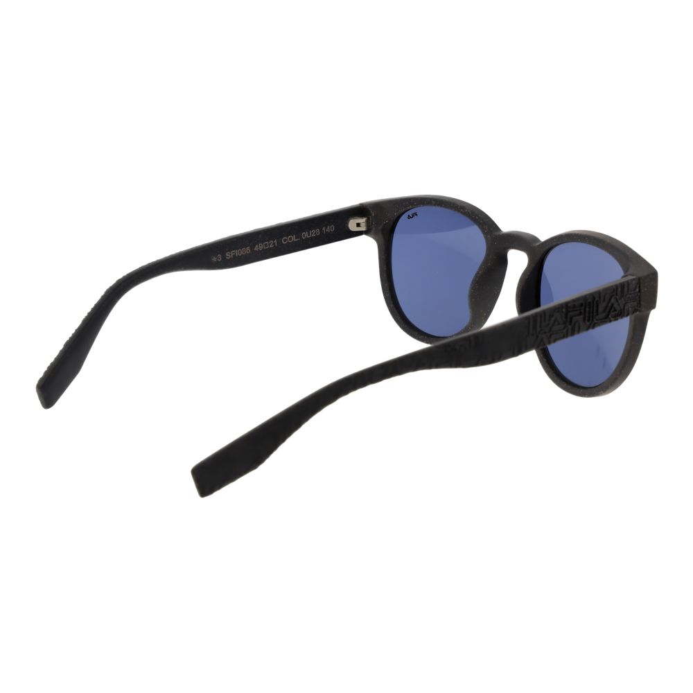Fila Unisex Sunglasses – Grey Plastic Frame, Blue Lenses