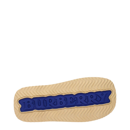 Burberry Beige EKD Slab Leather Slides