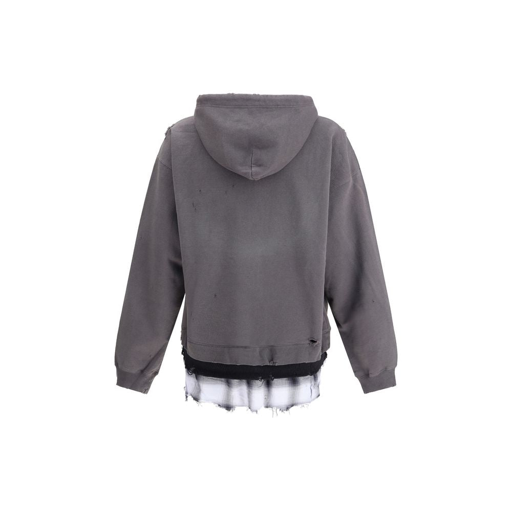 Maison Mihara Yasuhiro Green Cotton Sweatshirt - Triple Layered Half Zip Hoodie