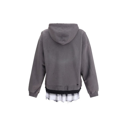 Maison Mihara Yasuhiro Green Cotton Sweatshirt - Triple Layered Half Zip Hoodie
