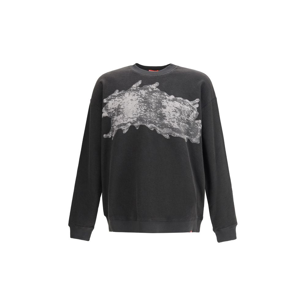 Diesel S-Valentin Jumper Black Cotton Sweatshirt