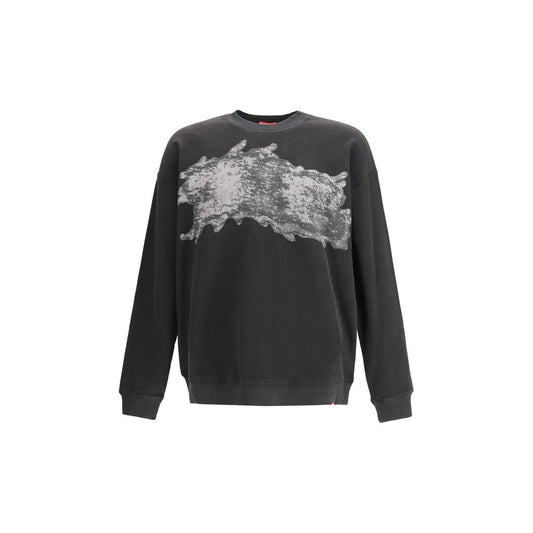 Diesel S-Valentin Jumper Black Cotton Sweatshirt
