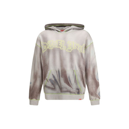 Diesel Gray Cotton Sweatshirt with Graphic Print