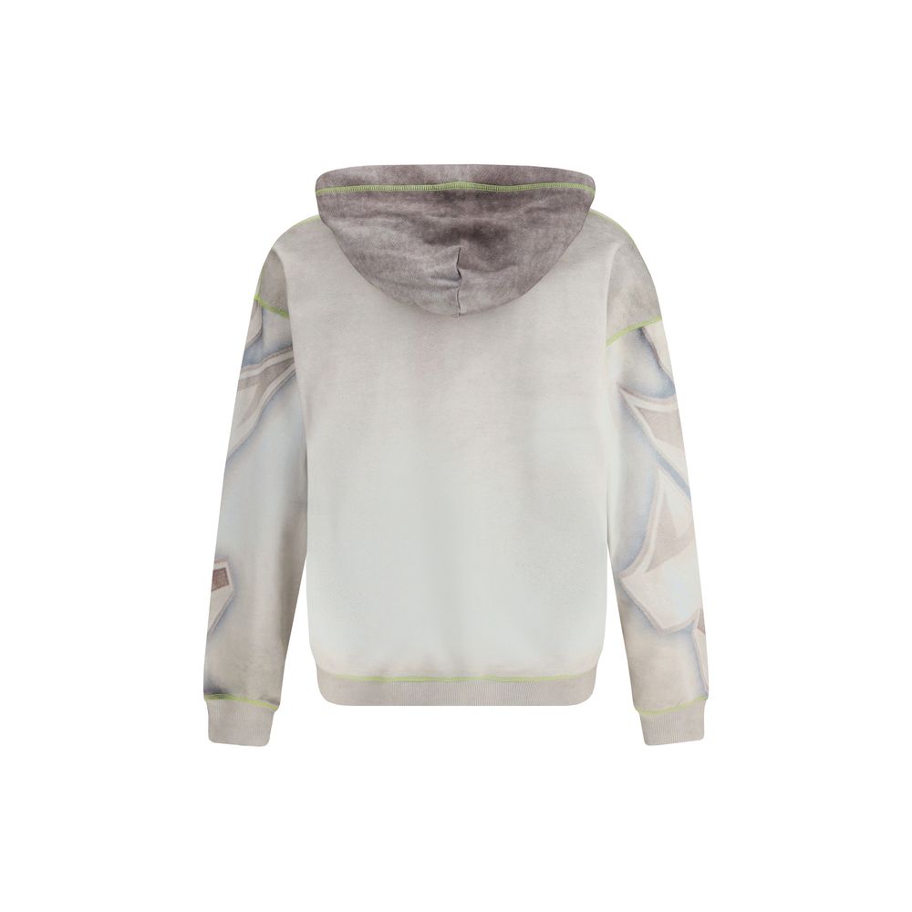 Diesel Gray Cotton Sweatshirt with Graphic Print