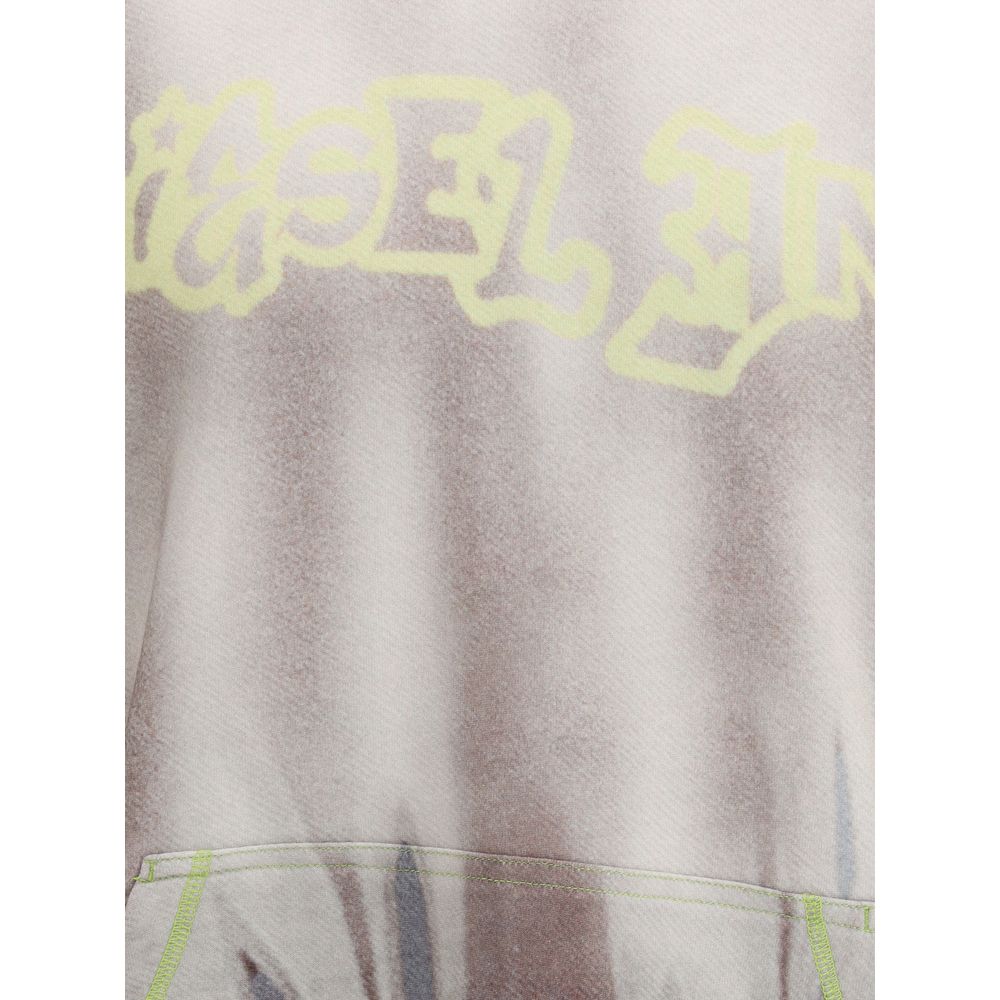 Diesel Gray Cotton Sweatshirt with Graphic Print