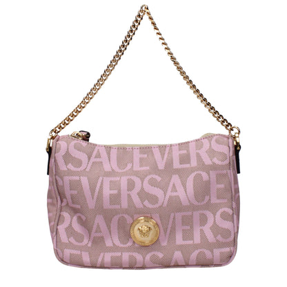 Versace Pink Fabric Handbag