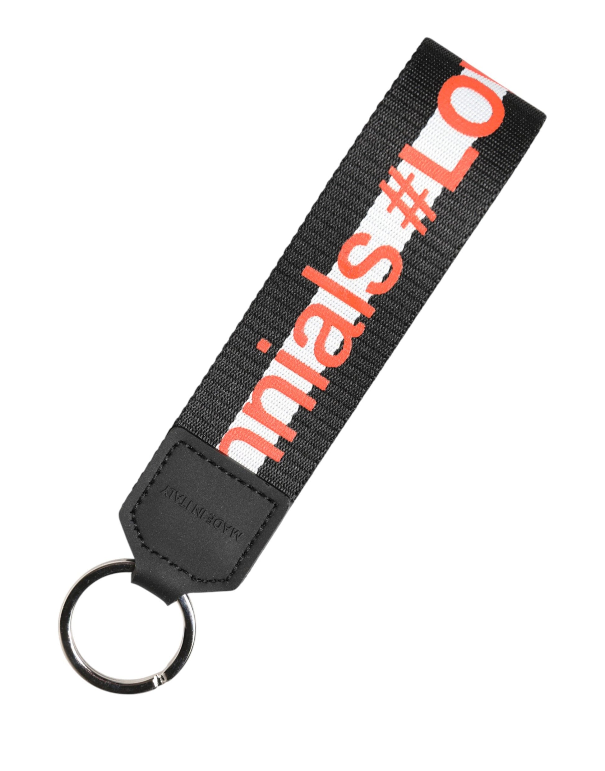 Dolce & Gabbana Black Logo Keychain Holder