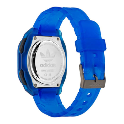 Adidas Blue Rubber Sport Watch - Quartz Mechanism, 10ATM Water Resistance