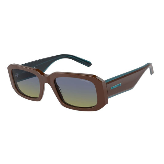 Arnette Unisex Sunglasses – Brown Resin Frame, Multicoloured Lenses