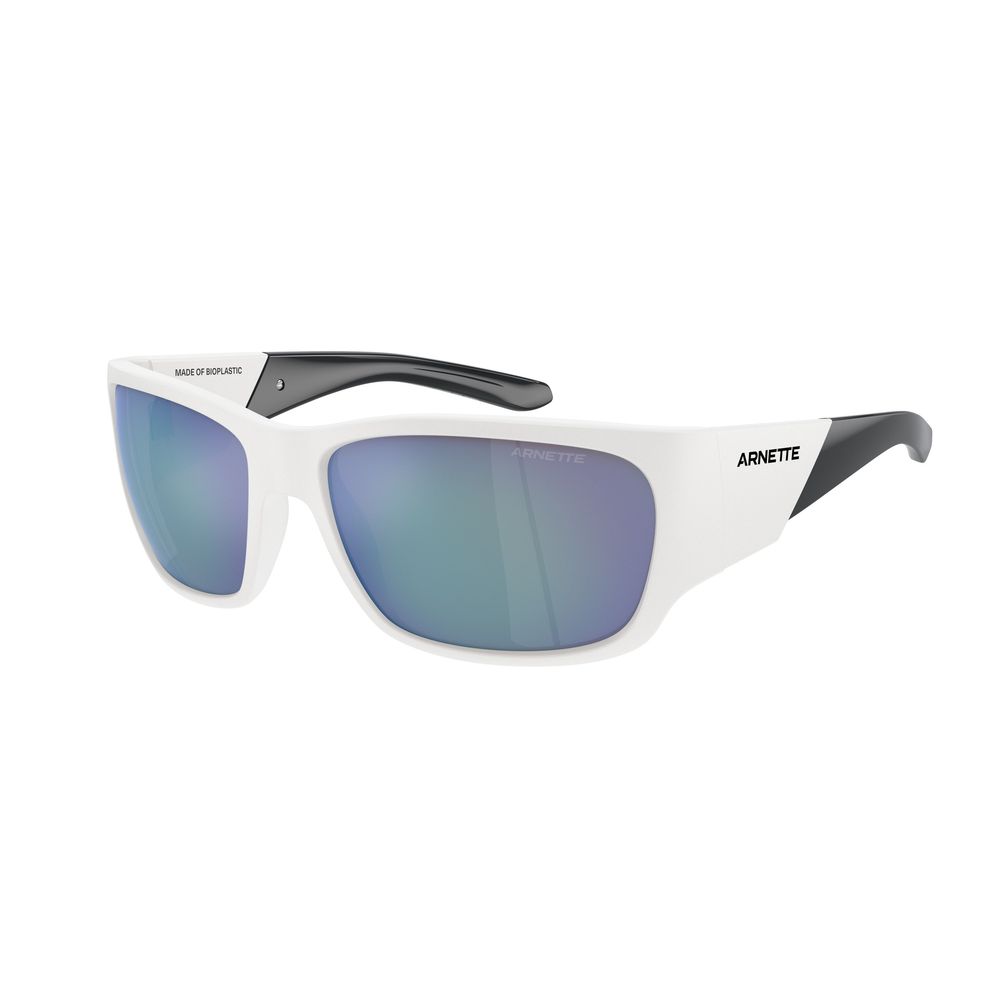 Arnette Unisex Sunglasses – White Resin Frame, Blue Lenses