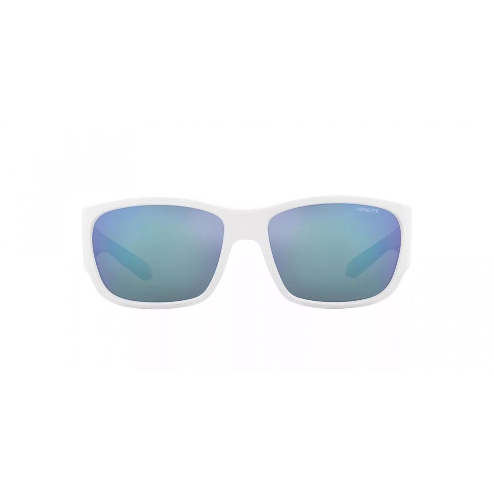 Arnette Unisex Sunglasses – White Resin Frame, Blue Lenses