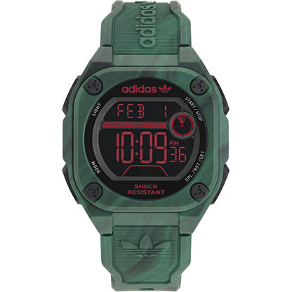 Adidas Green Synthetic Digital Watch – Stylish and Durable Quartz Timepiece