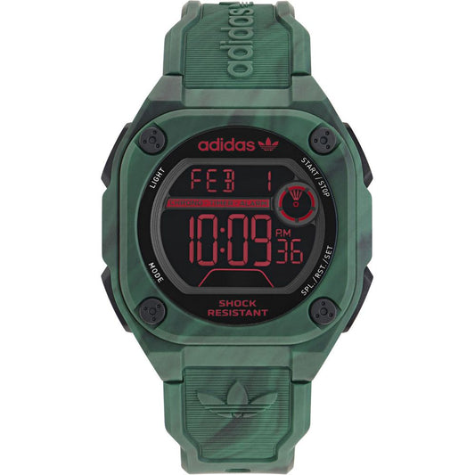 Adidas Green Synthetic Digital Watch – Stylish and Durable Quartz Timepiece