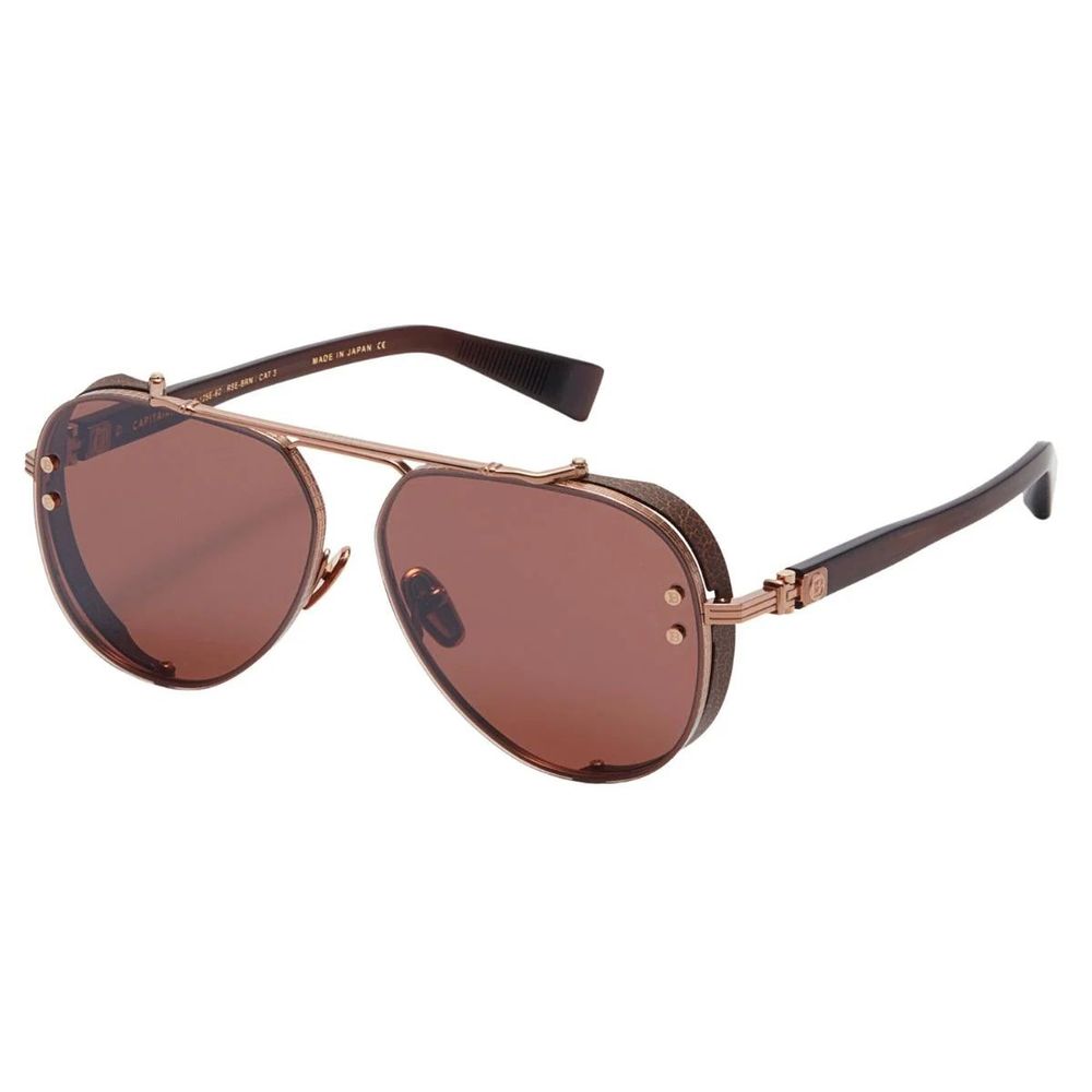 Balmain Men’s Sunglasses – Multicolor Stainless Steel Frame, Pink Lenses