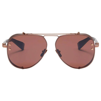 Balmain Men’s Sunglasses – Multicolor Stainless Steel Frame, Pink Lenses
