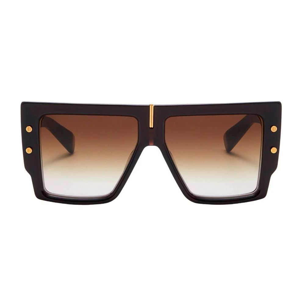 Balmain Women’s Sunglasses – Brown Acetate Frame, Natural Lenses
