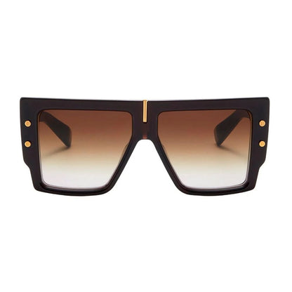 Balmain Women’s Sunglasses – Brown Acetate Frame, Natural Lenses