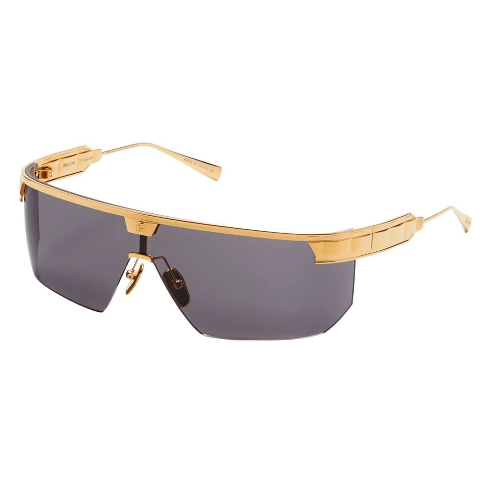 Balmain Gold Titanium Sunglasses – Unisex, Grey Lenses
