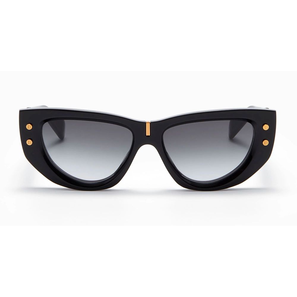 Balmain Women’s Sunglasses – Black Acetate Frame, Grey Lenses