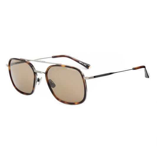 Belstaff Men's Sunglasses – Grey Titanium Frame, Brown Lenses