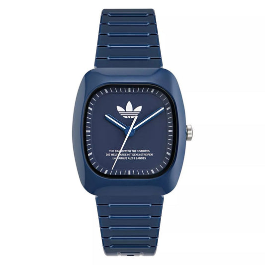 Adidas Blue Synthetic Sport Watch - Sporty Quartz Timepiece with Silicone Strap