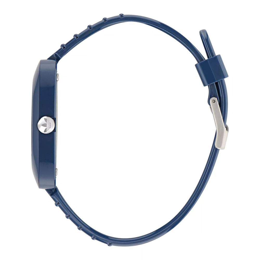 Adidas Blue Synthetic Sport Watch - Sporty Quartz Timepiece with Silicone Strap
