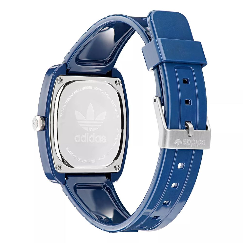 Adidas Blue Synthetic Sport Watch - Sporty Quartz Timepiece with Silicone Strap