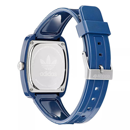 Adidas Blue Synthetic Sport Watch - Sporty Quartz Timepiece with Silicone Strap