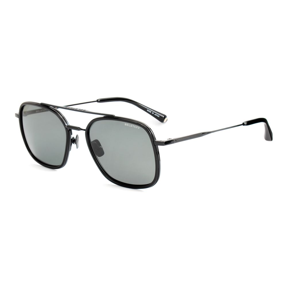 Belstaff Men's Sunglasses – Black Titanium Frame, Grey Lenses