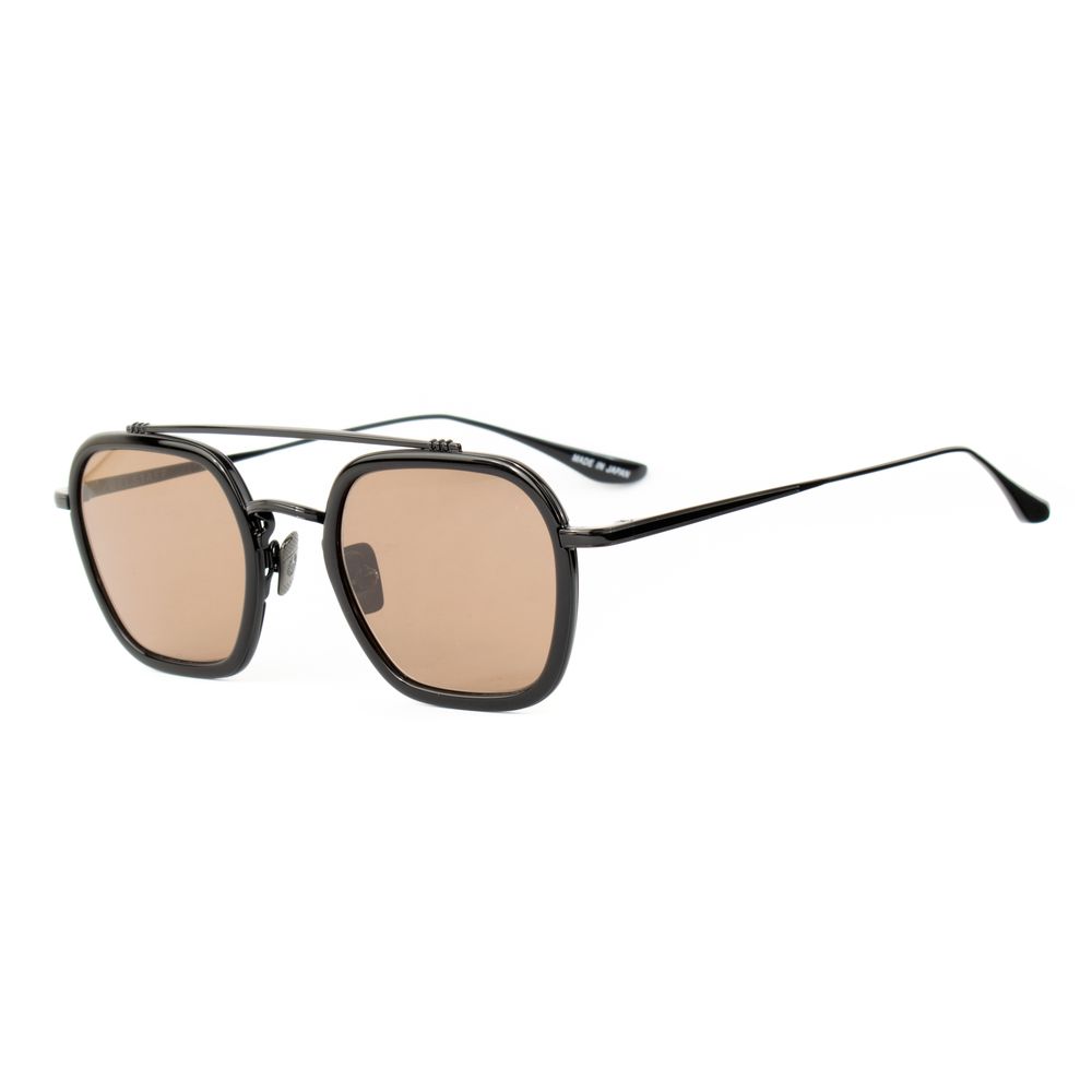 Belstaff Men's Sunglasses – Black Titanium Frame, Brown Lenses