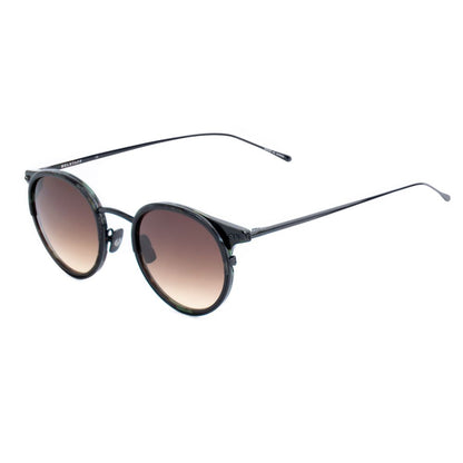 Belstaff Unisex Parkgate Sunglasses – Black Titanium Frame, Brown Lenses