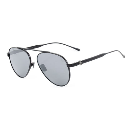 Belstaff Men’s Black Titanium Sunglasses with Grey Lenses