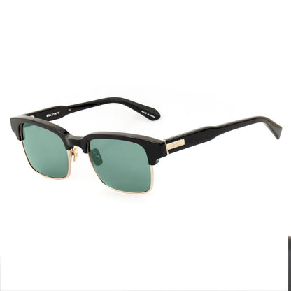 Belstaff Women’s Sunglasses – Black Acetate Frame, Green Lenses