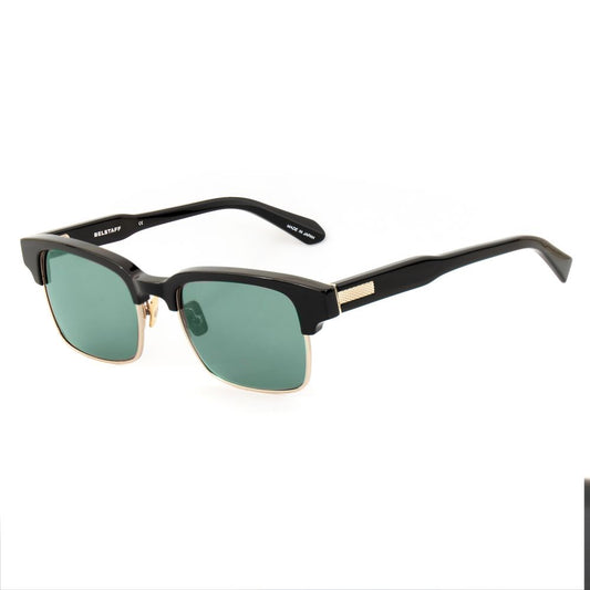 Belstaff Women’s Sunglasses – Black Acetate Frame, Green Lenses