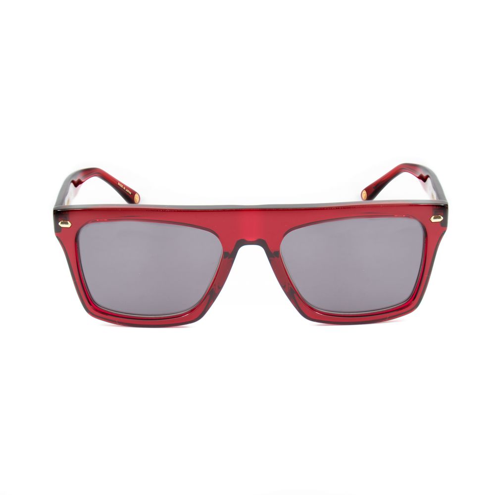 Belstaff Men’s Sunglasses – Red Acetate Frame, Grey Lenses