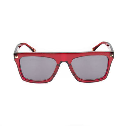 Belstaff Men’s Sunglasses – Red Acetate Frame, Grey Lenses