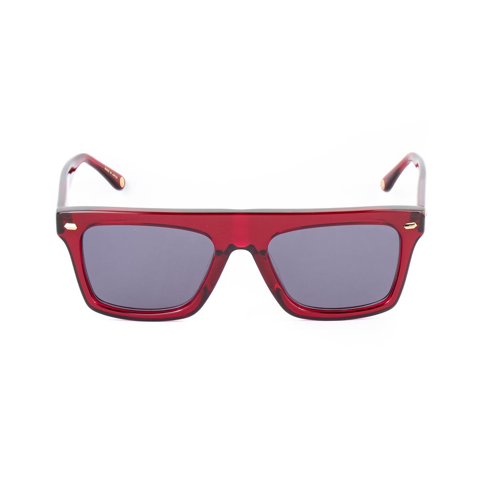 Belstaff Unisex Randford Sunglasses – Red Acetate Frame, Grey Lenses
