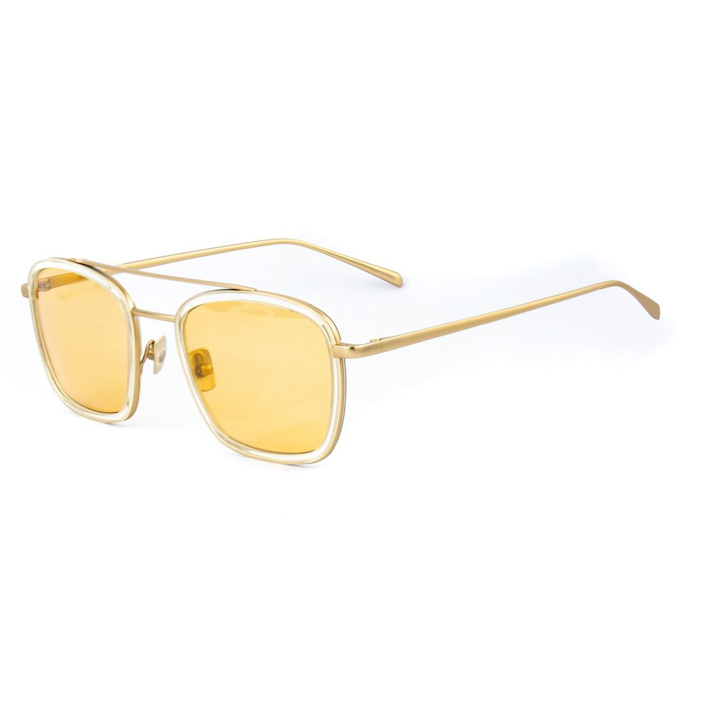 Belstaff Unisex Ryder Titanium Sunglasses – Golden Lenses