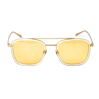 Belstaff Unisex Ryder Titanium Sunglasses – Golden Lenses