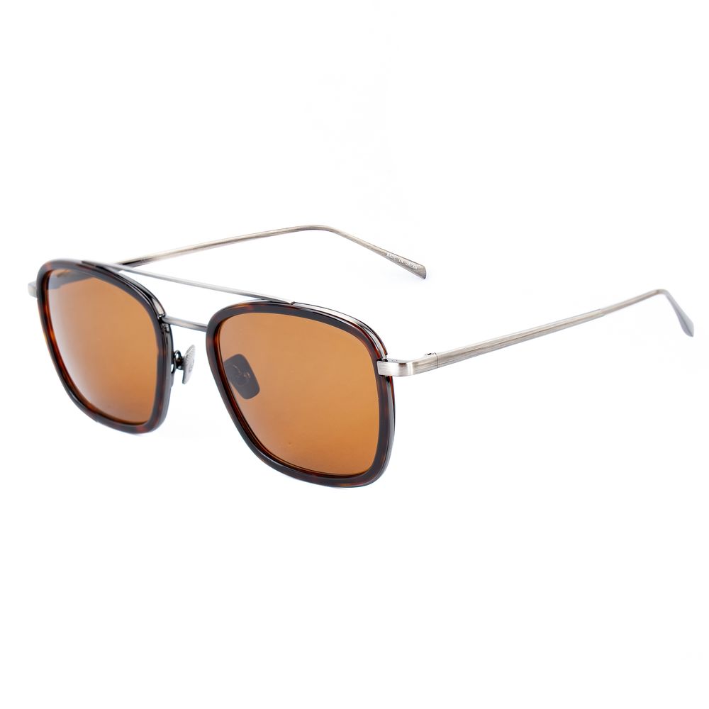 Belstaff Men's Sunglasses – Gray Titanium Frame, Brown Lenses