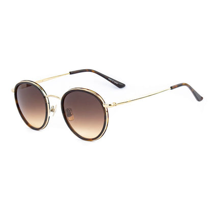 Belstaff Unisex Slipway Sunglasses – Golden Titanium Frame, Brown Lenses