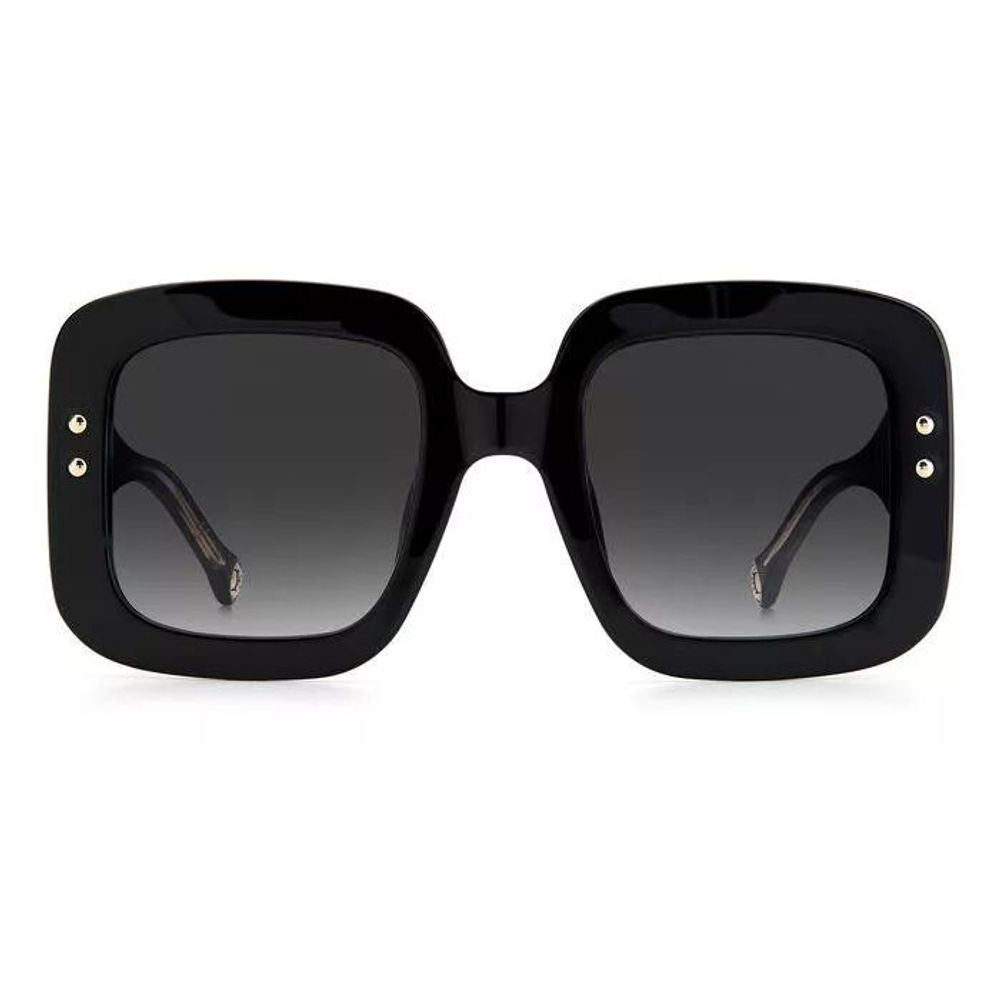 Carolina Herrera Women’s Sunglasses – Black Acetate Frame with Grey Lenses