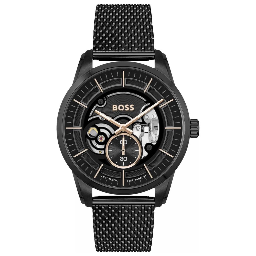 Hugo Boss Men’s Black Stainless Steel Dress Watch
