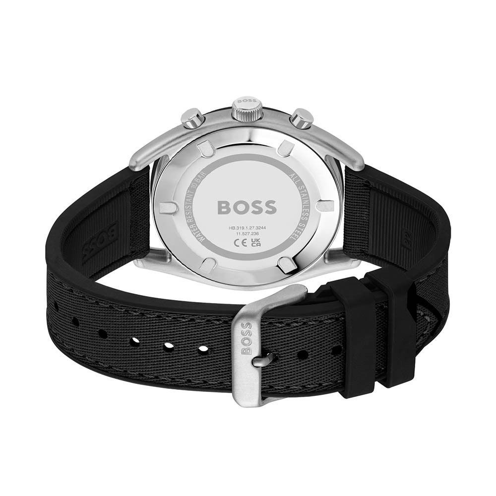 Hugo Boss Men’s Grey Silicone Dress Watch