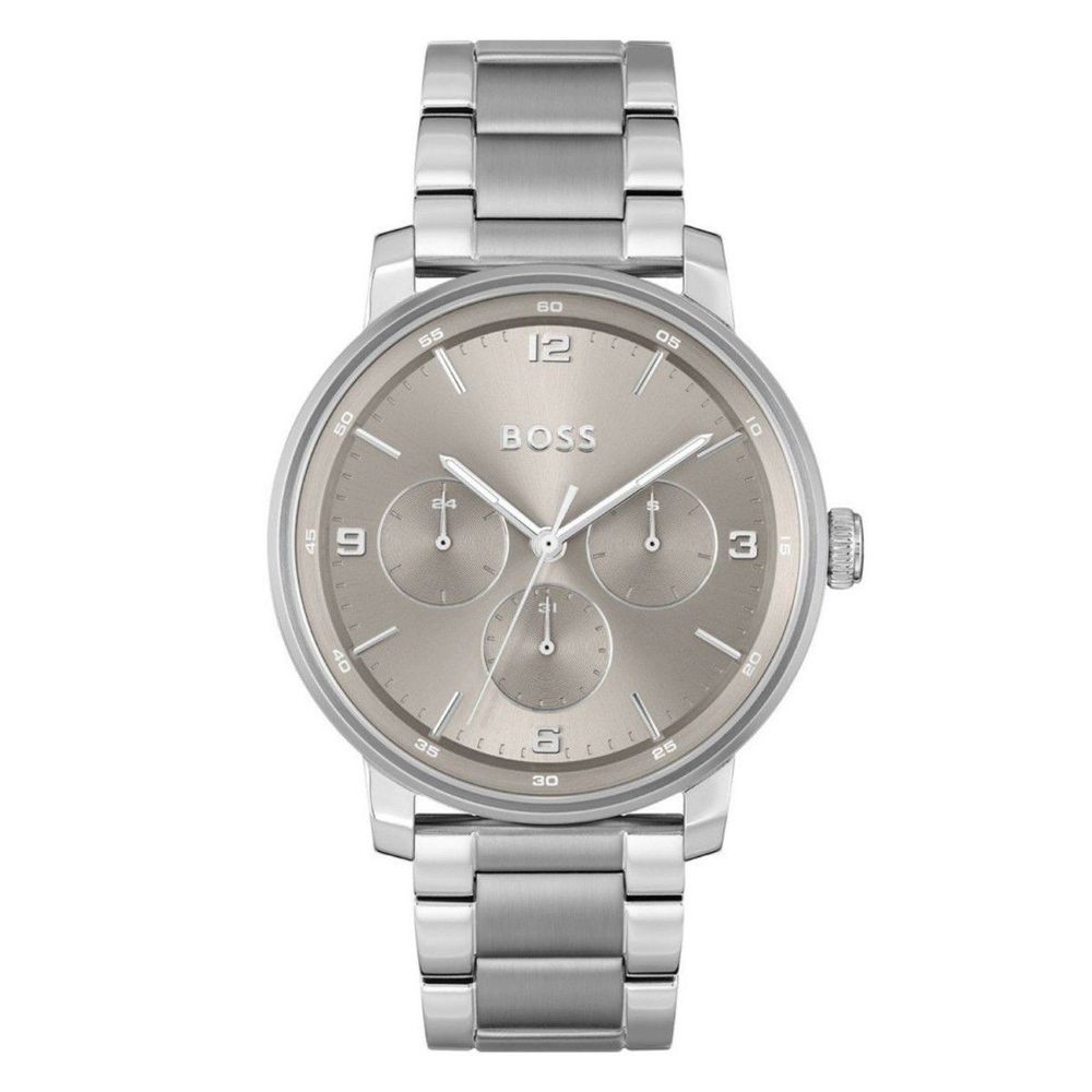Hugo Boss Men’s Grey Stainless Steel Dress Watch