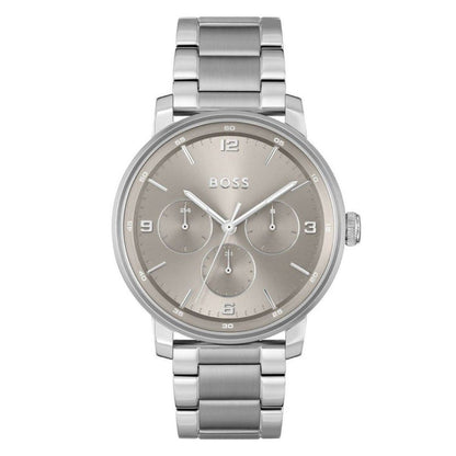 Hugo Boss Men’s Grey Stainless Steel Dress Watch