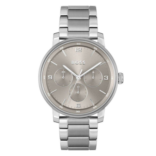 Hugo Boss Men’s Grey Stainless Steel Dress Watch