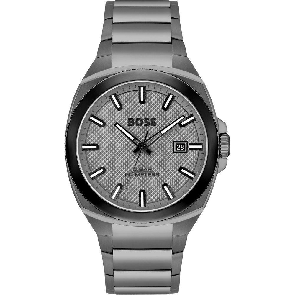 Hugo Boss Men’s Gray Stainless Steel Dress Watch
