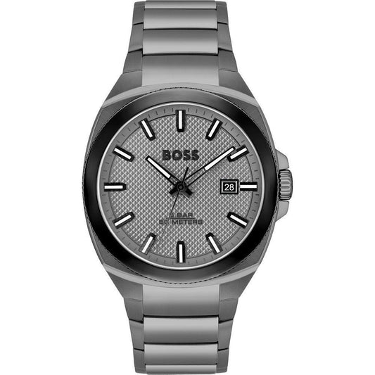 Hugo Boss Men’s Gray Stainless Steel Dress Watch