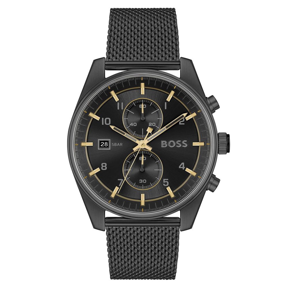Hugo Boss Men's Black Stainless Steel Dress Watch